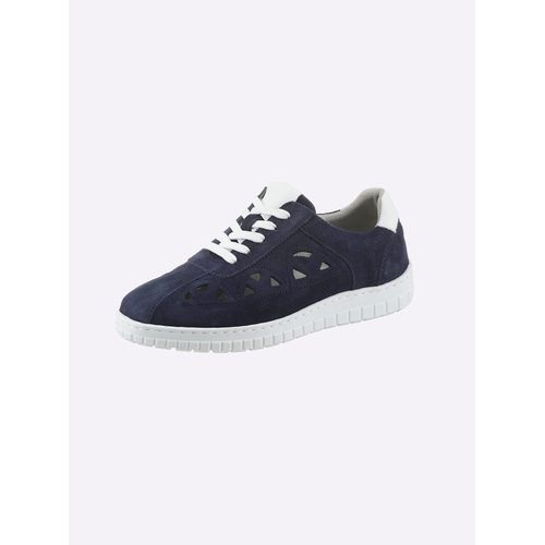 Sneaker CASUAL LOOKS, Damen, Gr. 39, blau (marine), Veloursleder, sportlich, Schuhe