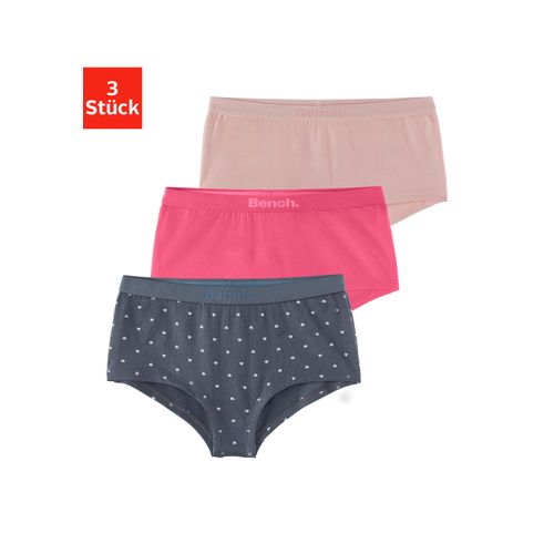 Panty BENCH., Kinder, Gr. 134/140, pink (pink, rosa, gemustert), Jersey, Obermaterial: 92% Baumwolle, 8% Elasthan, unifarben, bedruckt, körpernah, Unterhosen, in schöner Farbkombination und weichen Bündchen