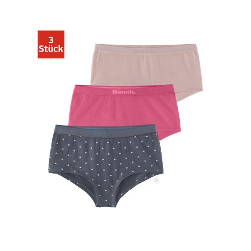 Panty BENCH., Kinder, Gr. 146/152, pink (pink, rosa, gemustert), Jersey, Obermaterial: 92% Baumwolle, 8% Elasthan, unifarben, bedruckt, körpernah, Unterhosen, in schöner Farbkombination und weichen Bündchen