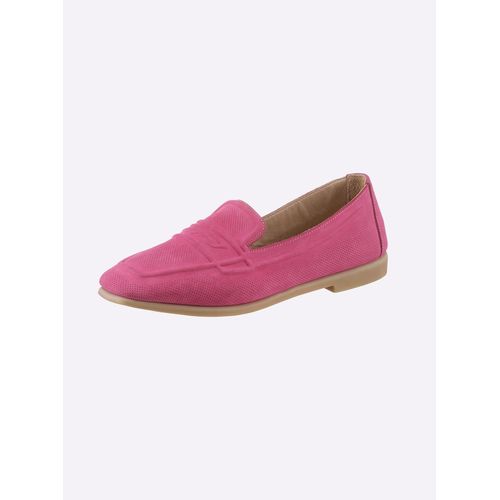 Slipper ANDREA CONTI, Damen, Gr. 41, pink, Leder, Rindsleder, Nubukleder, modisch, Schuhe