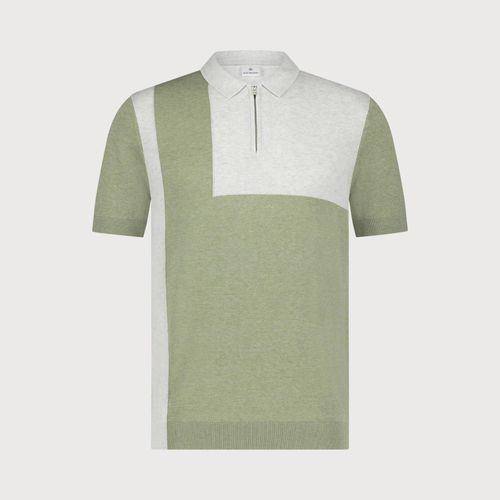 Blue Industry De grafische polo met ritssluiting |