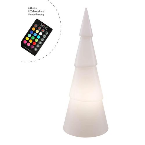 8 seasons - Motivleuchte Weihnachtsbaum Shining Tree rund 100 cm weiß RGB