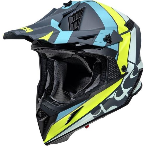 IXS 189 2.0 Motocross Helm, blau/gelb, M (57/58)