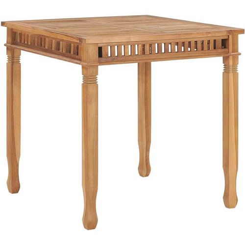 Garten-Esstisch 80x80x80 cm Massivholz Teak