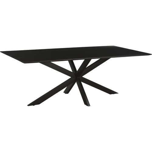 Tisch Oslo 220x100x76 cm Akazie Stahl Schwarz