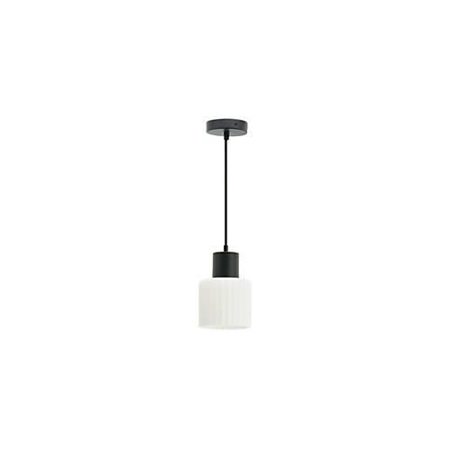 Deckenleuchte TRANI, Metall, Ø 140 mm, E27-Fassung, schwarz/weiß