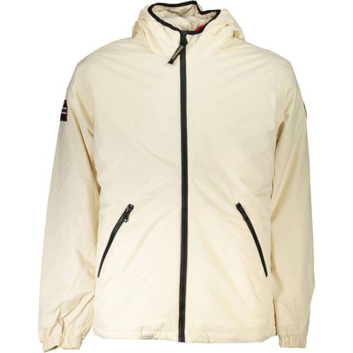 Herrenjacke Weiß: Vielseitige Langarmjacke mit Kapuze & Öko-Fokus, Größe: XL Farbe: Bianco