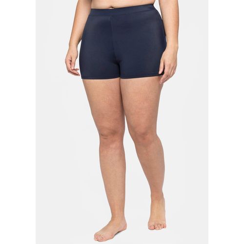 Badeshorts SHEEGO, Damen, Gr. 52, Normalgrößen, blau (marine), Polyamid, Elasthan, Badehosen