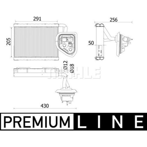 Verdampfer, Klimaanlage MAHLE AE 159 000P