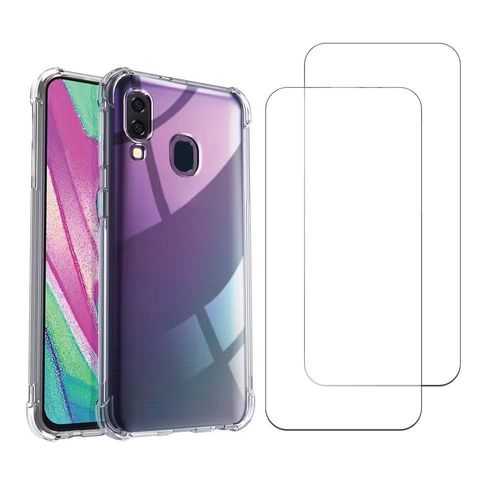 Hülle Galaxy A40 und 2 schutzfolien - TPU - Transparent