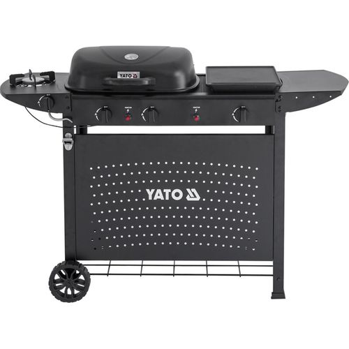 Gasgrill 5kW, 2+2 Brenner, Stahl 28,5 x 50 x 92,8 cm