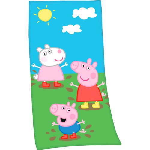 Badetuch »Peppa Pig Velourstuch«, (1 St.), hochfarbig bedruckt