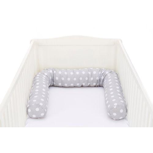Nestchenschlange FILLIKID, punkte, grau, Obermaterial: 100% Baumwolle. Füllung: 100% Polyester, Bettnestchen