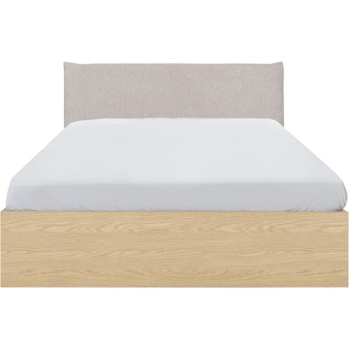 Stauraumbett GAMI "Auriol", weiß (eiche rookwood nachbildung, weiß, eiche rookwood nachbildung), B:165cm H:100cm L:210cm, Betten, Stauraumbett, Stauraumbett 160 / 200