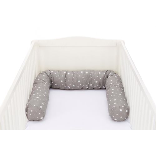 Nestchenschlange FILLIKID, kleine sterne, grau, Obermaterial: 100% Baumwolle. Füllung: 100% Polyester, Bettnestchen