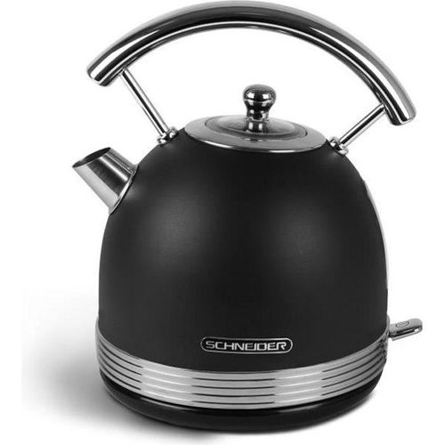 Schneider Wasserkocher Vintage 1,7 Liter, schwarz