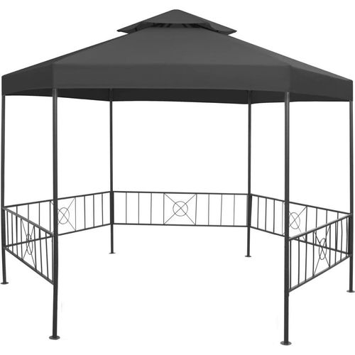 Gartenpavillon 323x275x265 cm Anthrazit