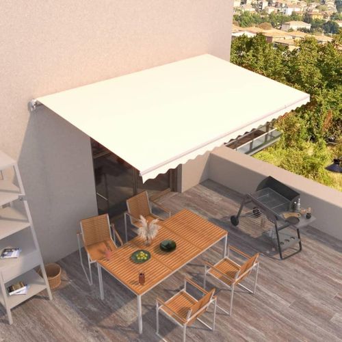 Markise Manuell Einziehbar 500x350 cm Creme