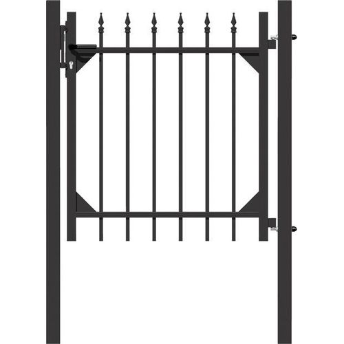 Zaunsystem Chaussee Einzeltor-matt schwarz-1200 mm