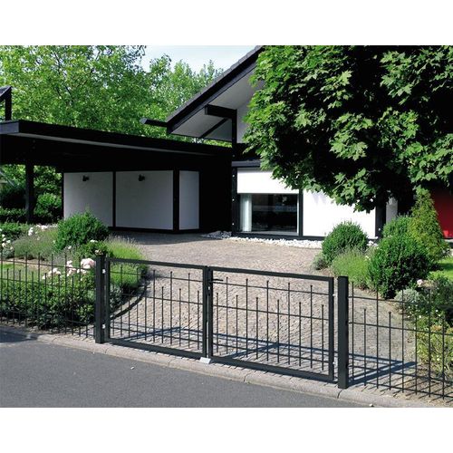 Zaunsystem Madrid Doppeltor-anthrazit metallic-750 mm