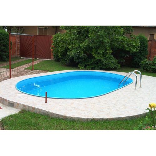 myPOOL Poolsets Premium Ovalform mit Sandfilteranlage - weiß 7,00 x 3,50 x 1,20 m