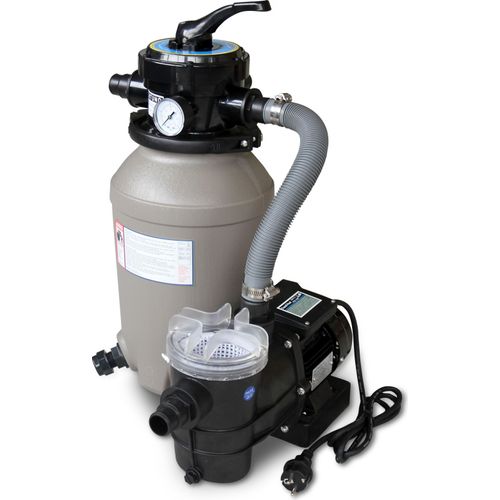 Karibu Sandfilteranlage klein inkl. Schläuche, Quarzsand 25 Kilo (4,5 m³/h, 230 V)