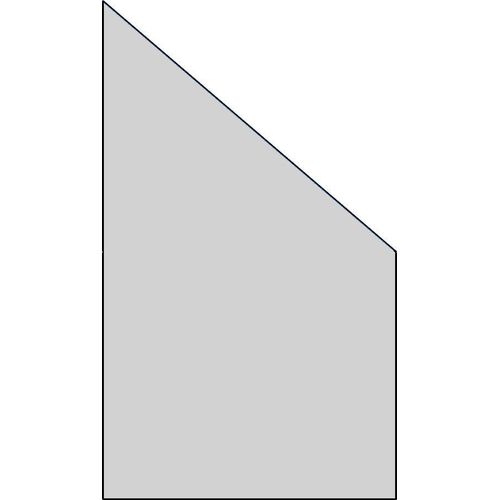 T&J RUDE Ecke Systemglas Satinato Vollfläche Rechts