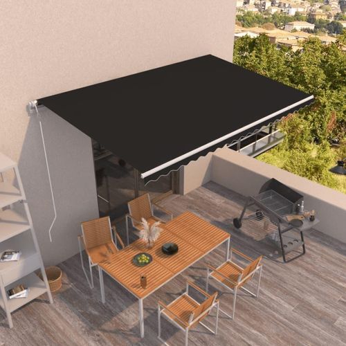 Markise Automatisch Einziehbar 500x350 cm Anthrazit
