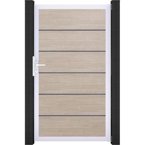 GroJa BasicLine PVC Stecksystem Premium Universal Einzeltor mit Alurahmen sheffield_oak