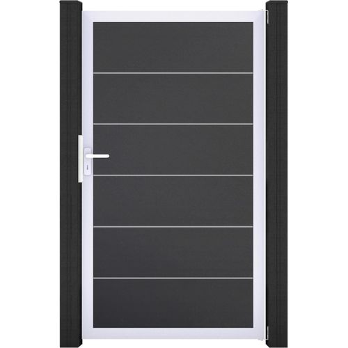 GroJa BasicLine PVC Stecksystem Premium Universal Einzeltor mit Alurahmen anthrazitgrau