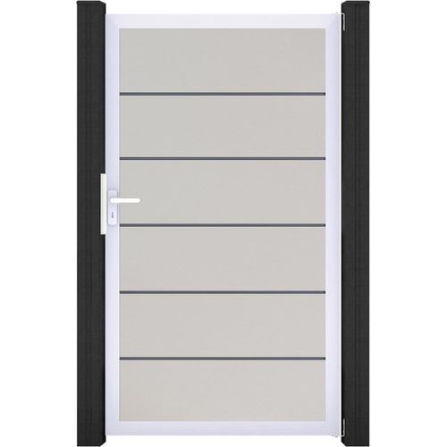 GroJa BasicLine PVC Stecksystem Premium Universal Einzeltor mit Alurahmen weiss