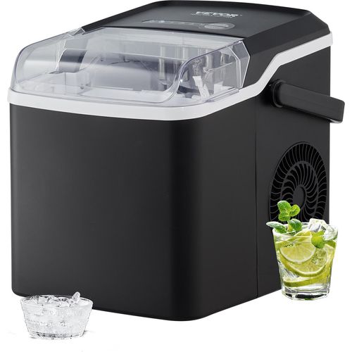 VEVOR 150 W Eiswürfelbereiter Eiswürfelmaschine Edelstahl 11,8 kg / 24 Std. Ice Maker Zubereitung in 7 Min, 0,6 kg Eisspeicherkapazität Selbstreinigungsfunktion Würfeleismaschine Eiswürfelmaschinen