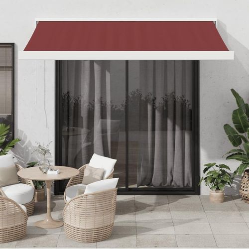 Industrie-Stil Markise Automatisch Weinrot 300x250 cm Markisen2024 cloris