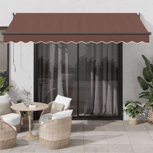 Markise Automatisch Braun 350x250 cm, Markisen DesignMöbel Neu