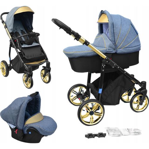 Multifunktionaler Kinderwagen GOLD 3-in-1 mit Babyschale