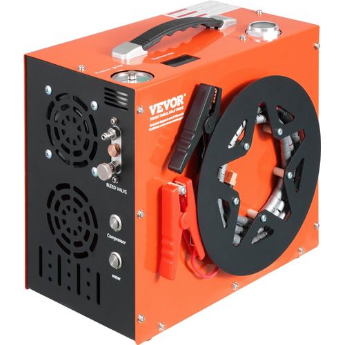 PCP-Luftkompressor, 4500 PSI/30 MPa tragbarer PCP-Luftgewehrkompressor – Eingebautes Wasser- und Lüfterkühlsystem, Auto-Stopp DC12 V/AC230 V Paintball-Tankkompressor für Luftgewehr, Tauchflasche
