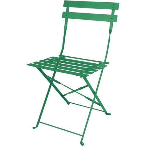 Bolero klappbare Terrassenstühle | Stahl | grün | 4 Stühle