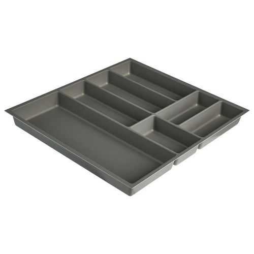 Nobilia Besteckeinsatz Depot , Schiefer , Kunststoff , 7 Fächer , 60x4.9x50 cm , Küchenzubehör, Besteckkästen