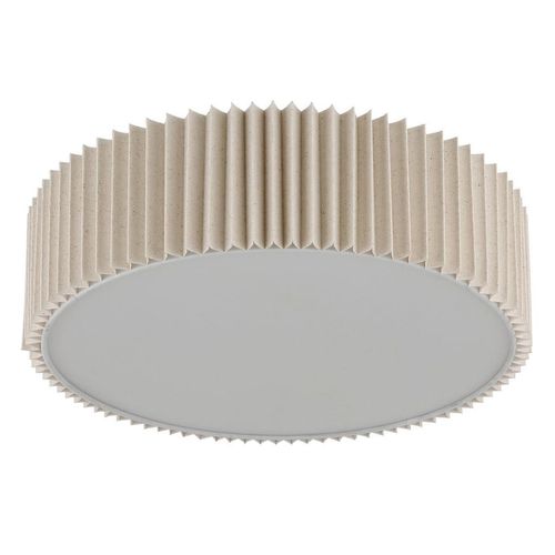 Globo Deckenleuchte Page , Natur, Weiß , Metall, Kunststoff, Textil , rund,rund , 13 cm , CE , Lampen & Leuchten, Leuchtenserien