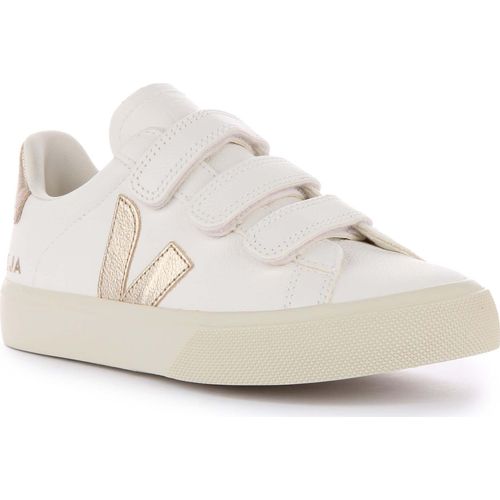 Veja Recife Frauen Chromefree Leder Drei Riemen Turnschuhe Weiß Bronze – undefined / Weißbronze
