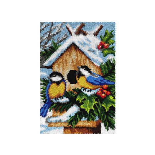 Knüpfteppich "Futterhaus Winter" Image