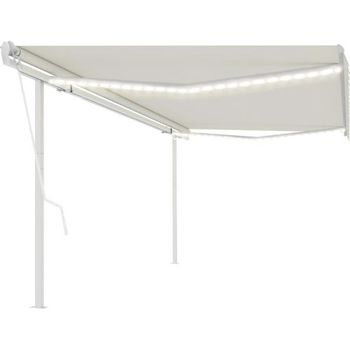 Markise Automatisch mit LED & Windsensor 5x3 m Creme