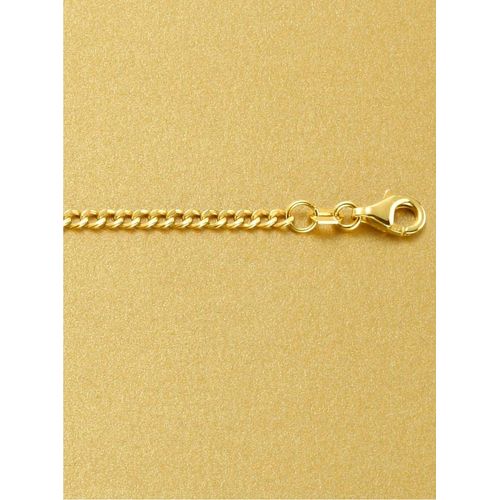 Panzerkette LADY, silber (silber vergoldet 925), Halsketten, Damen, 60, Silber 925 (Sterlingsilber), L: 60cm