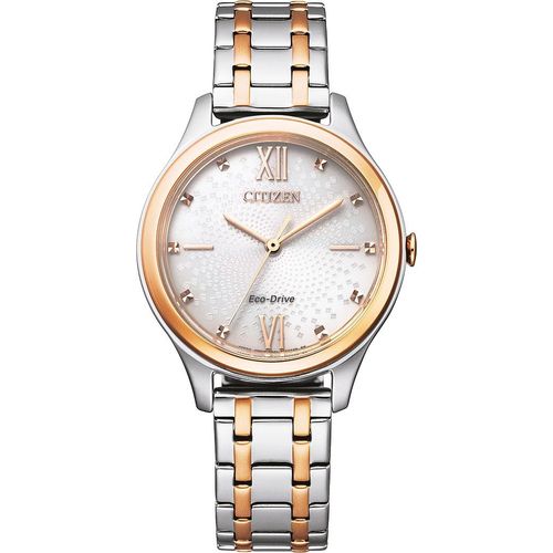 Solaruhr CITIZEN, gold (silbergoldfarben), Armbanduhren, Damen, Armbanduhr, Damenuhr, analog, Edelstahlarmband