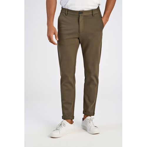 Stoffhose LINDBERGH, Herren, Gr. L, N-Gr, true army, Stoff, Obermaterial: 75% Polyester, 22% Viskose, 3% Elasthan. Futter: 65% Polyester, 35% Baumwolle, casual, slim fit knöchellang, Hosen, mit Stretch