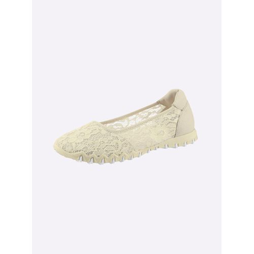 Ballerina CASUAL LOOKS, Damen, Gr. 36, gelb (vanille), Textil, sportlich, Schuhe