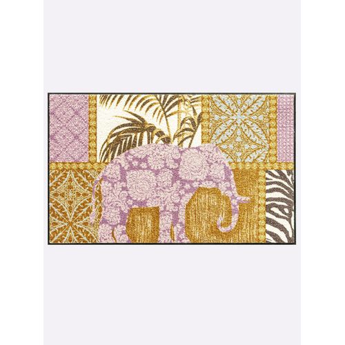 Fußmatte SALONLOEWE Gr. 3, lila (mauve, gemustert), B:75cm H:7mm L:120cm, Polyamid, Kunstfaser, Teppiche
