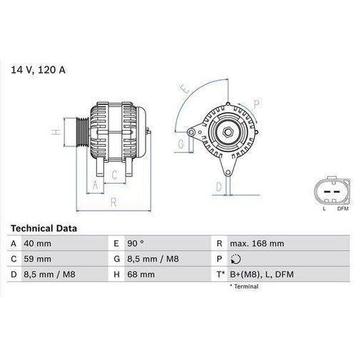 BOSCH Generator Artikel: 0 986 041 140