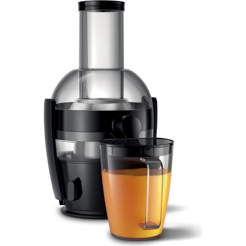 Philips Viva Collection zentrifugal Entsafter, 2.0 L, NutriU-Rezepte-App, QuickClean, 800 W, Schwarz (HR1856/70)
