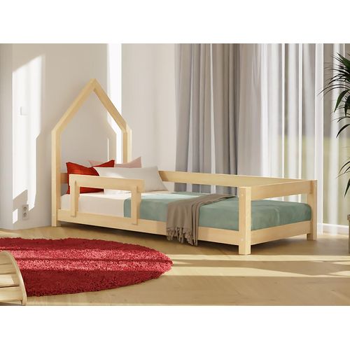 Hausbett POPPI mit Rausfallschutz 140x200 cm Petroleum, Links